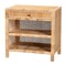 Baxton Studio Bella Modern Bohemian Natural Brown Mahogany Wood and Natural Rattan 1-Drawer Console Table 226-13096-ZORO - alternate 1